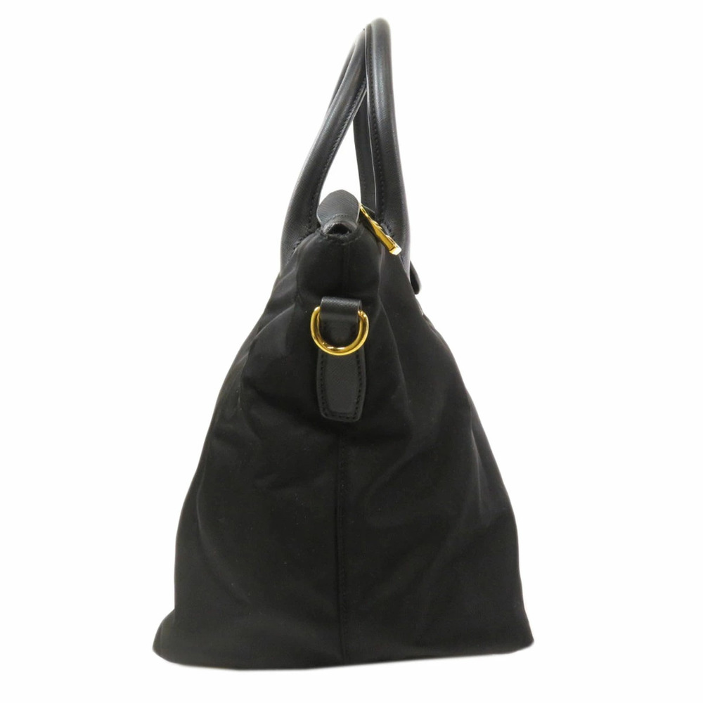 Prada Tessuto saffiano leather tote bag black - Picture 3 of 11